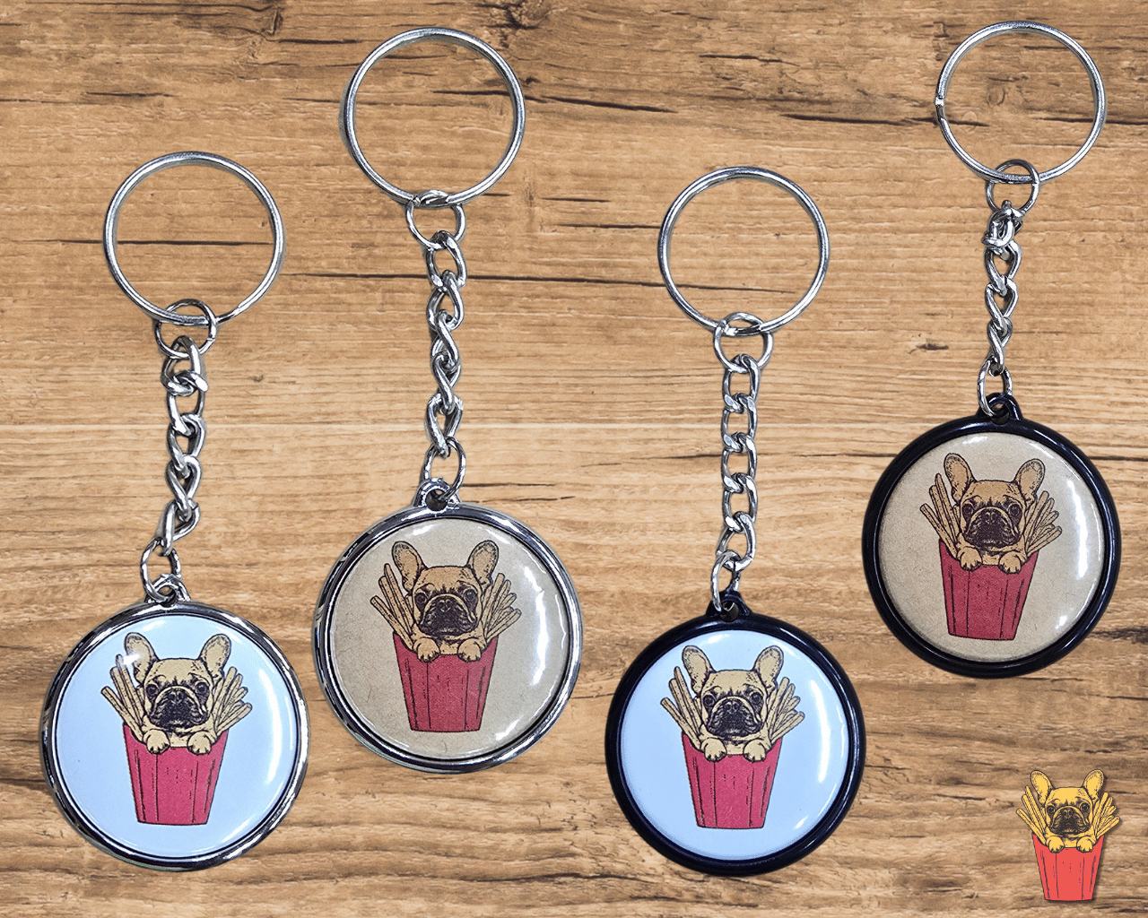 French fries (Badge Keychain)