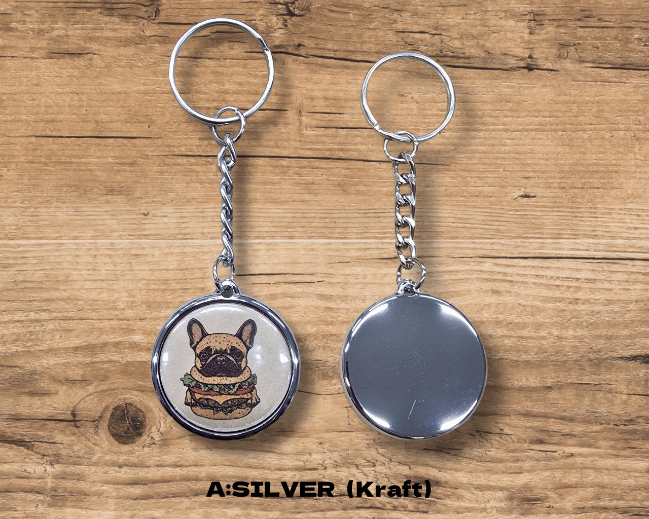 HAMBURGER (Badge Keychain)