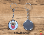 画像をギャラリービューアに読み込む, French fries (Badge Keychain)
